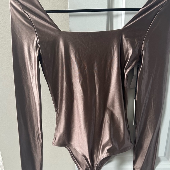 Babaton | Tops | Babaton Satinette Squareneck Longsleeve Bodysuit | Poshmark